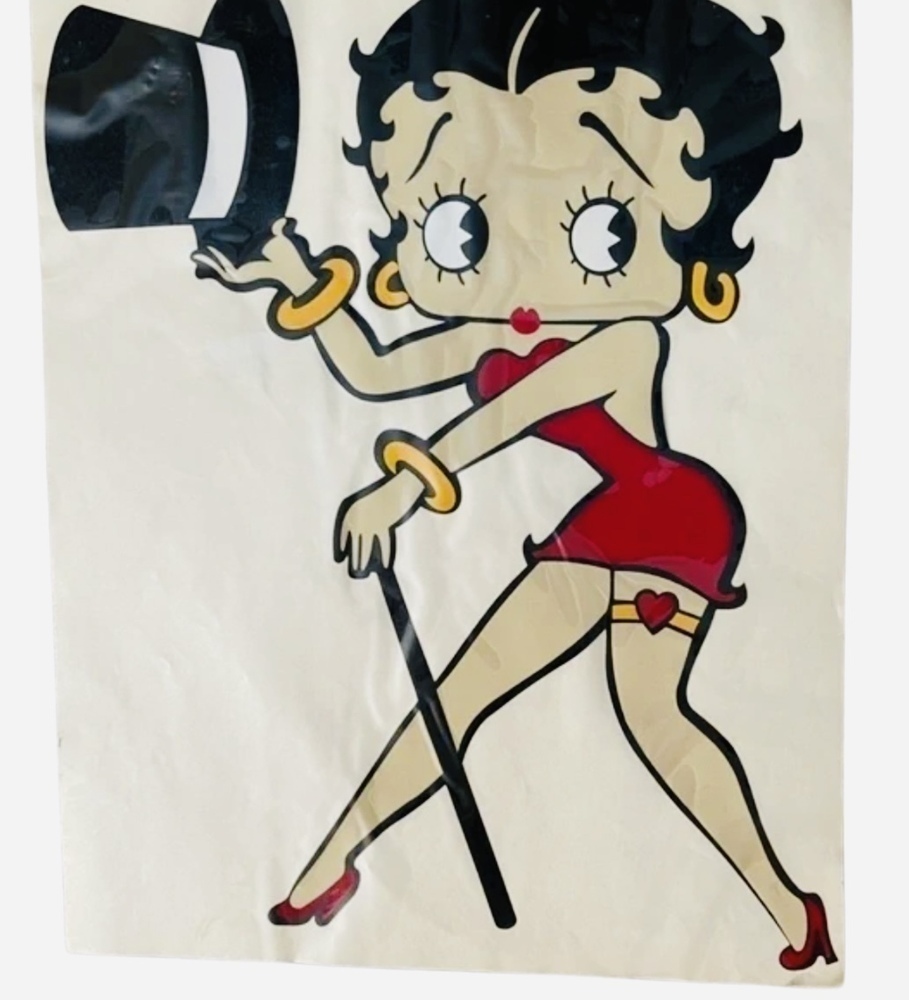 Vintage Betty Boop All That Jazz Decal 12 x 16